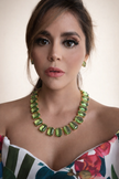 Collar de cristales octagonales