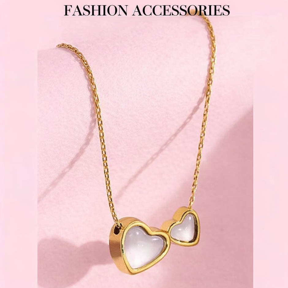 Mini Necklace doble corazón