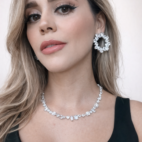 Aretes de cristal pétalos