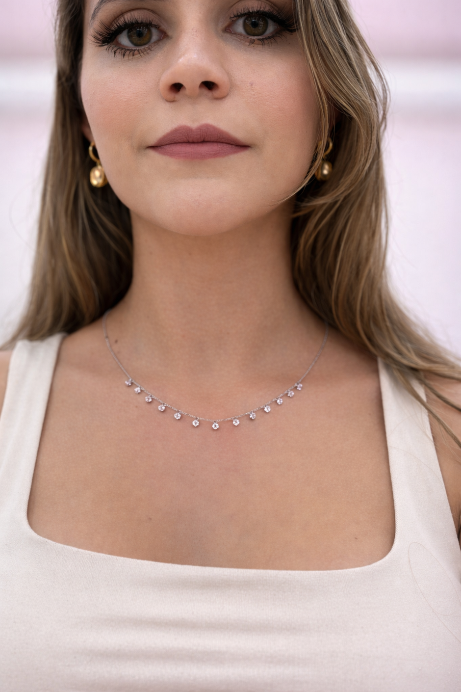 Mini Necklace con Zirconias
