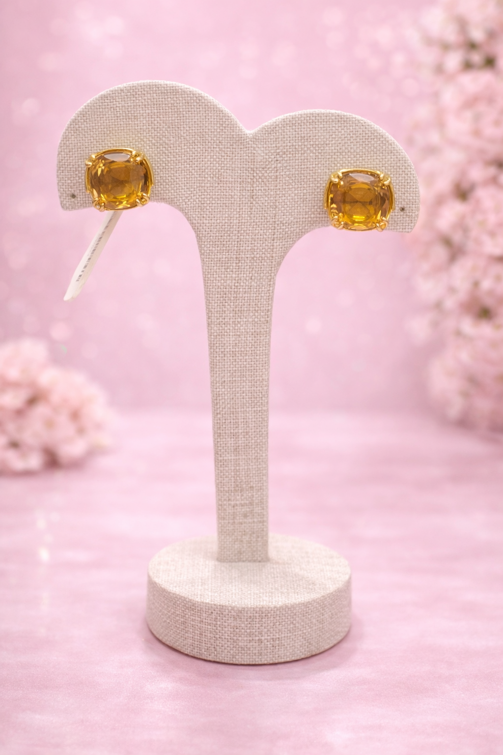 Aretes de cristal champagne