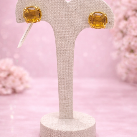Aretes de cristal champagne