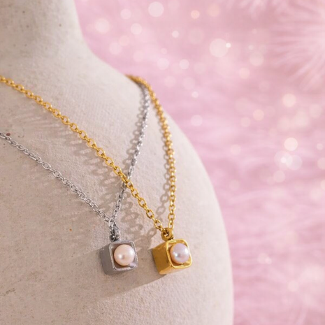 Collar mini perla cubic