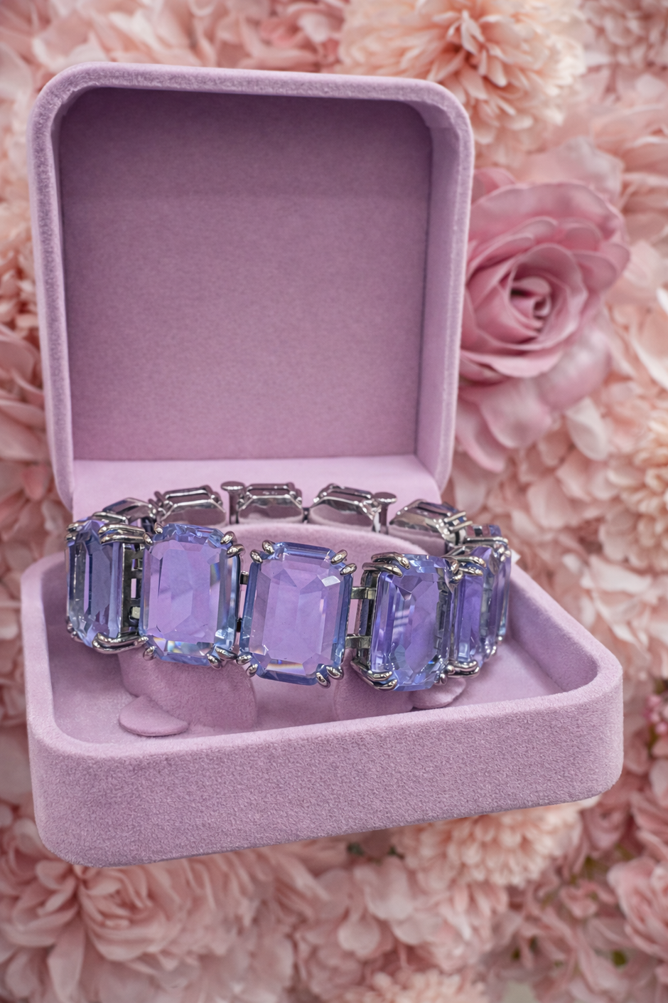 Pulsera con cristales octagonales