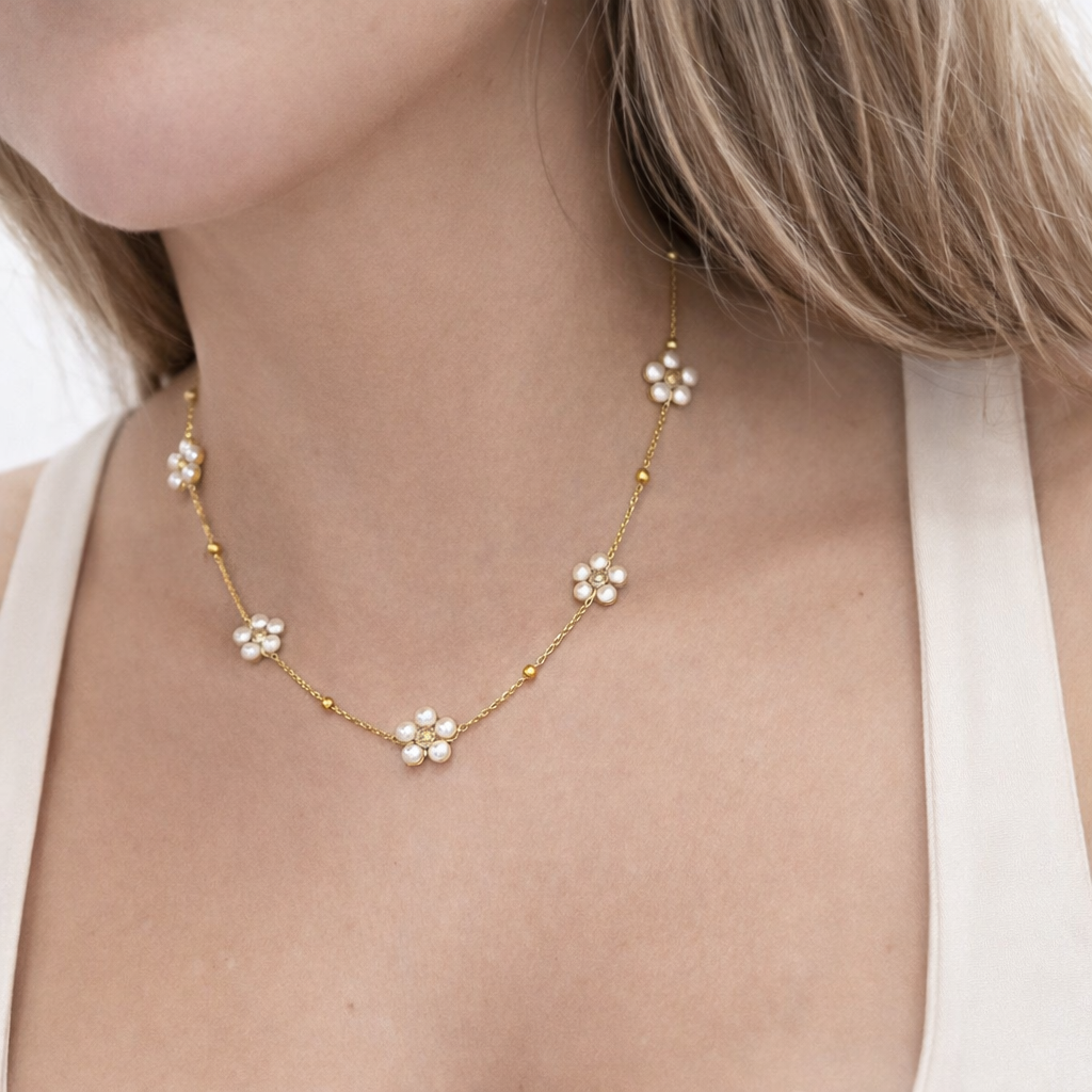 Collar daisy Pearl