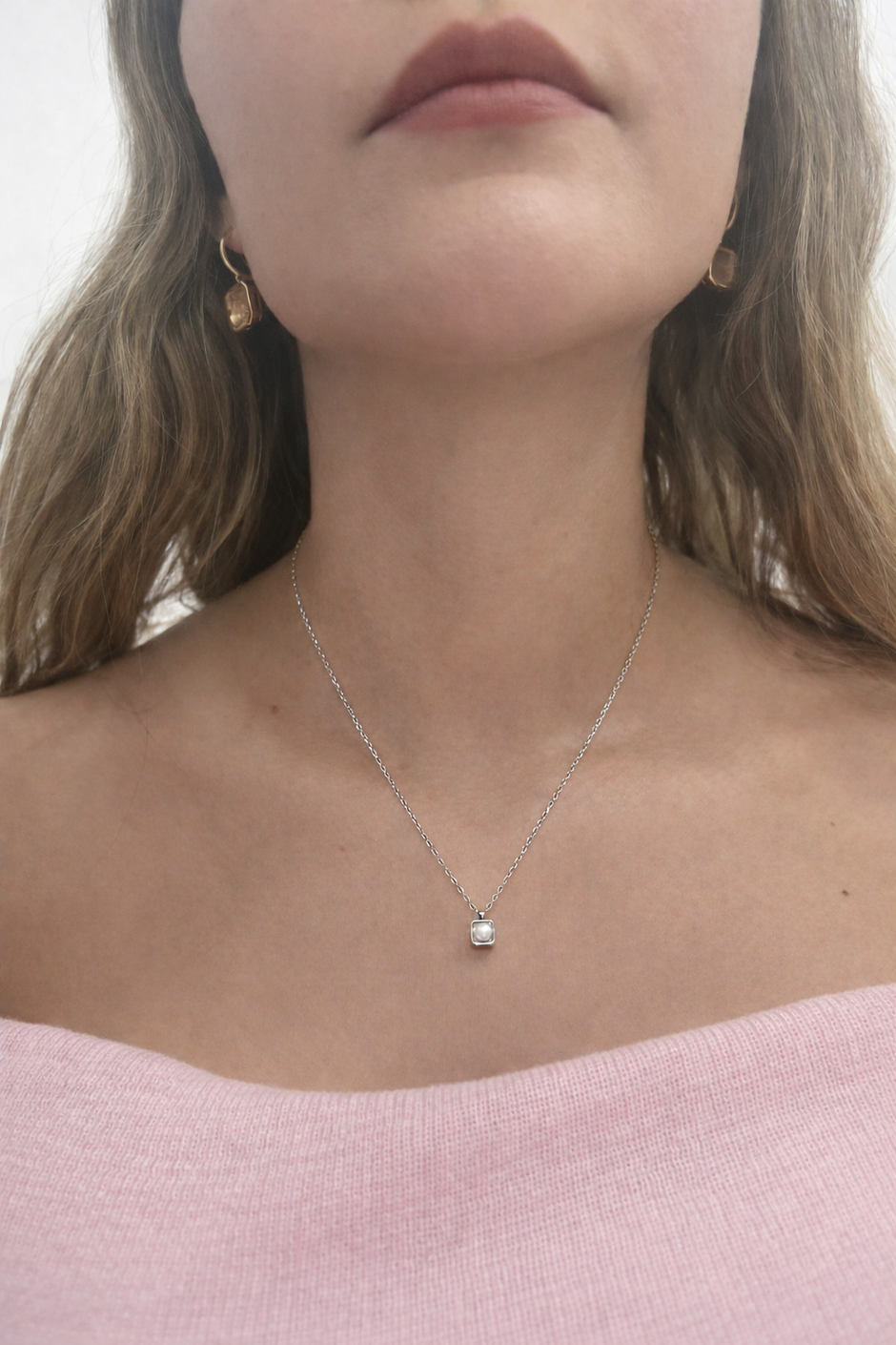 Collar mini perla cubic