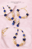 Collar lapislázuli y perlas