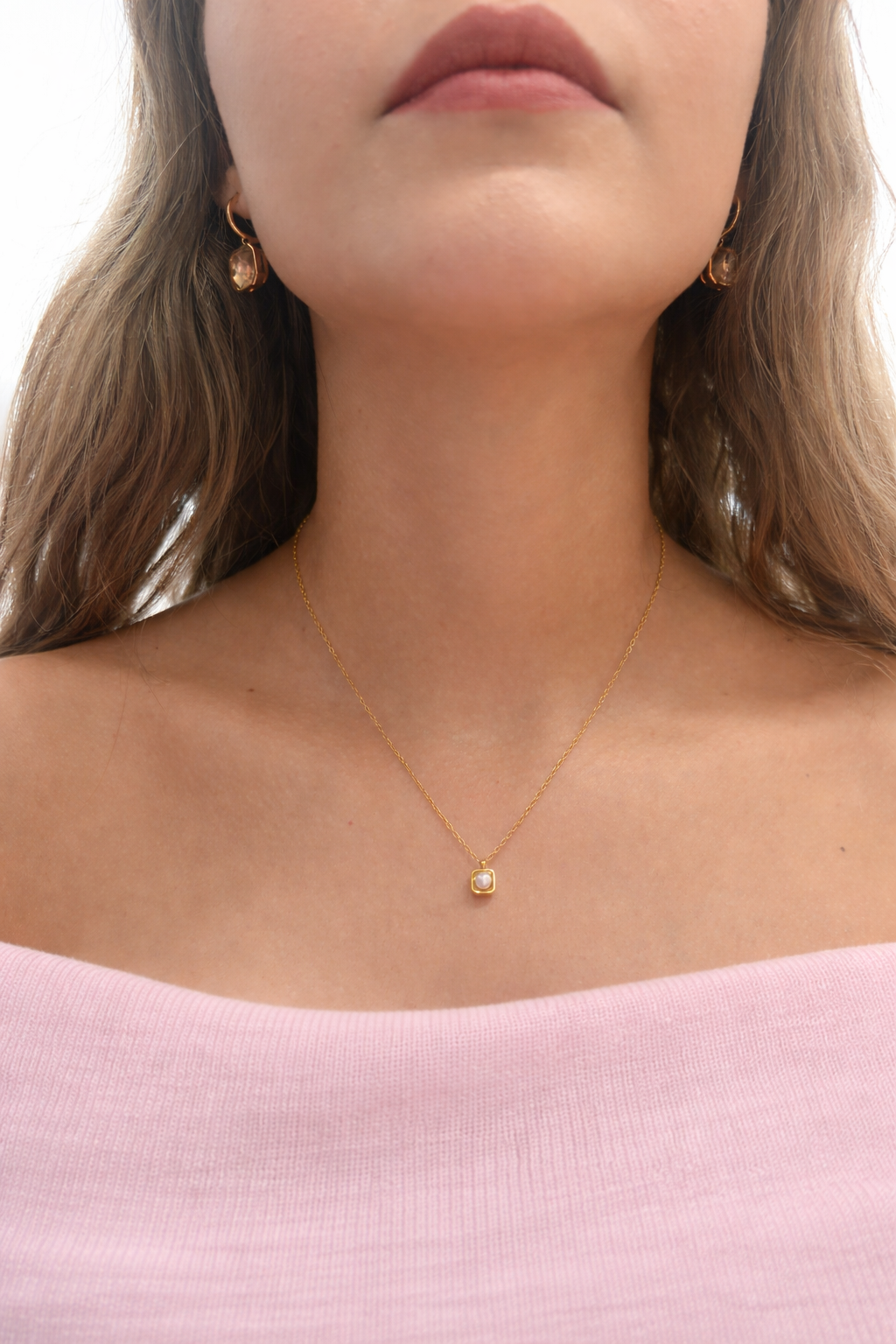 Collar mini perla cubic