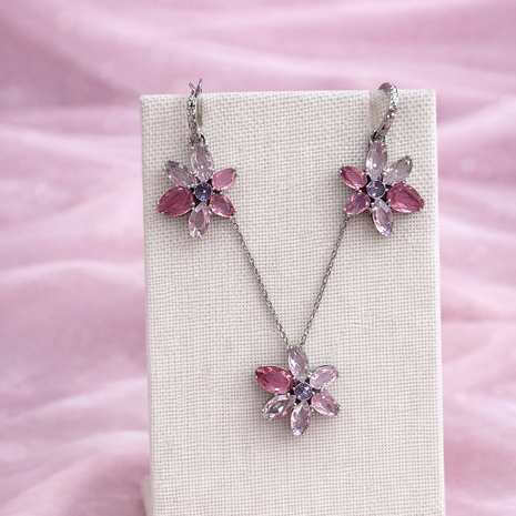 Set de joyería lila flower