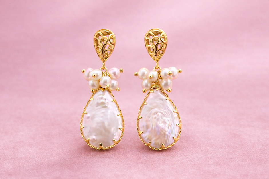 Aretes con perlas Drop