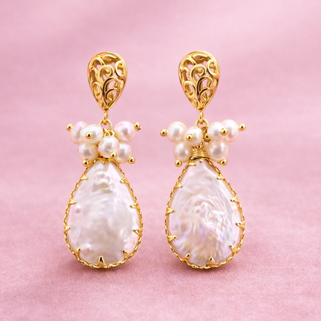 Aretes con perlas Drop