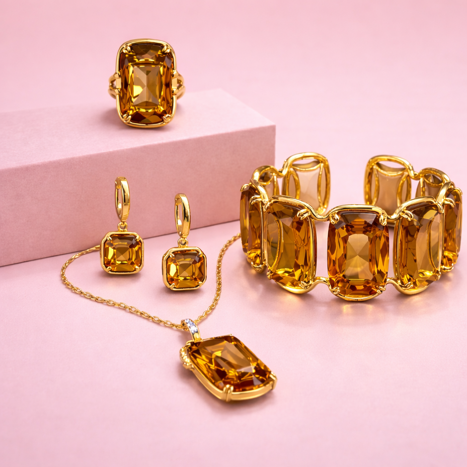 Anillo octagonal grande