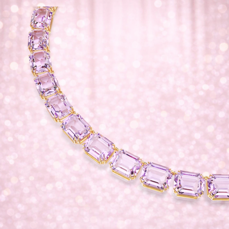 Collar rectangular lila
