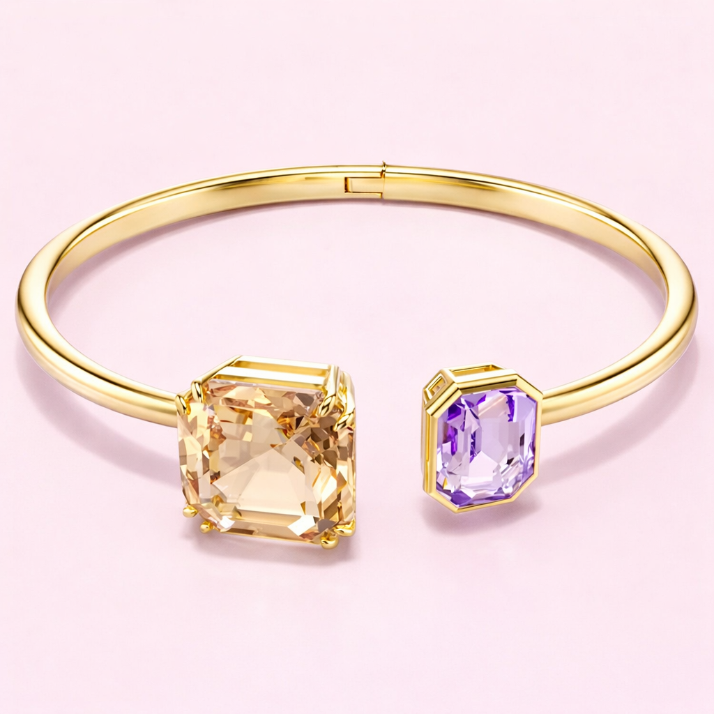 Pulsera champagne/morado