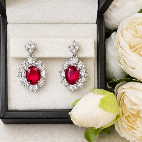 Aretes Rubí