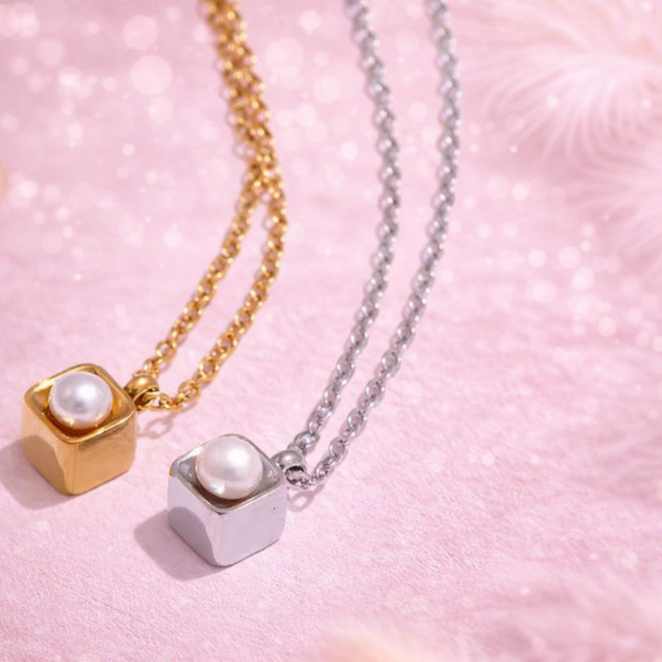 Collar mini perla cubic