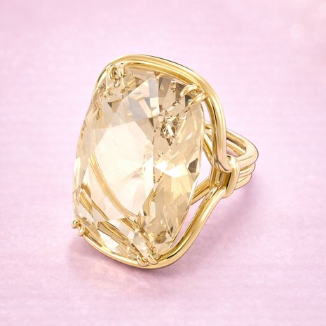 Anillo octagonal grande