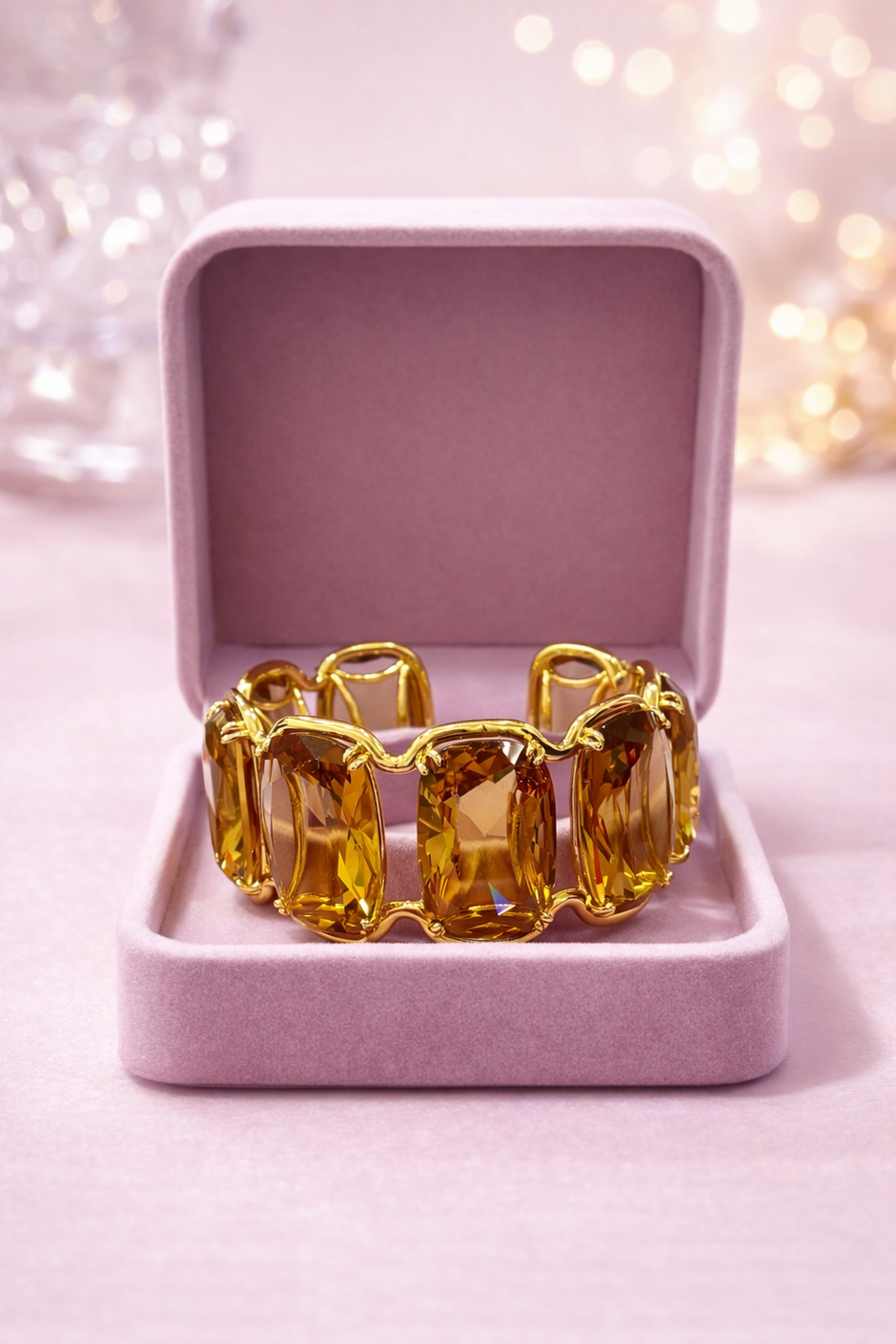 Pulsera de cristales octagonales Grande