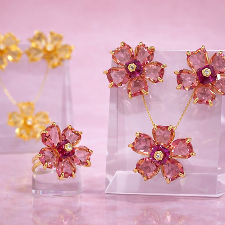 Juego de cristal floral