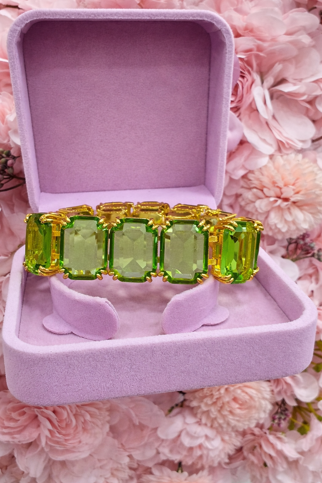 Pulsera con cristales octagonales