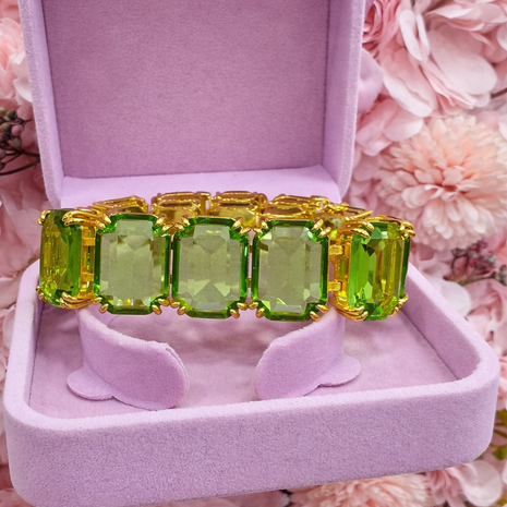 Pulsera con cristales octagonales