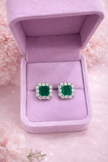 Aretes Rubí/Esmeralda
