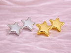 Aretes de acero inoxidable estrella