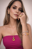 Pulsera champagne/morado