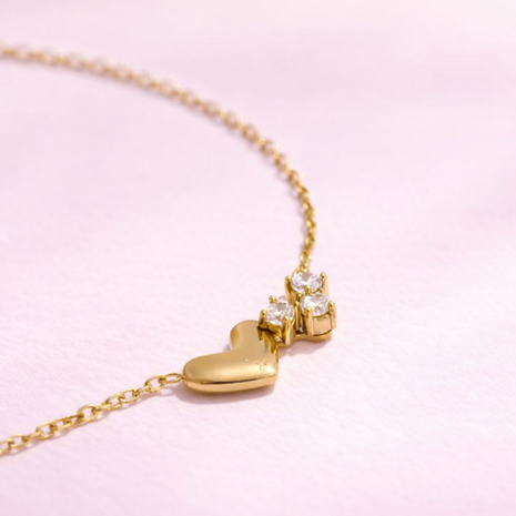 Collar corazón destello
