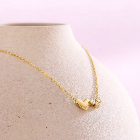 Collar corazón destello