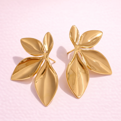Aretes de acero inoxidable Media Flor