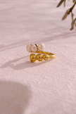 Anillo trío de perlas