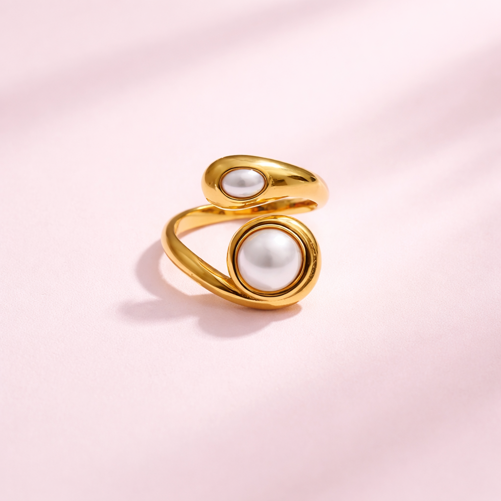 Anillo Doble Perla