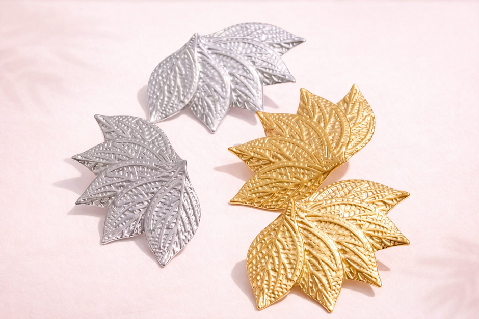 Aretes 5 hojas