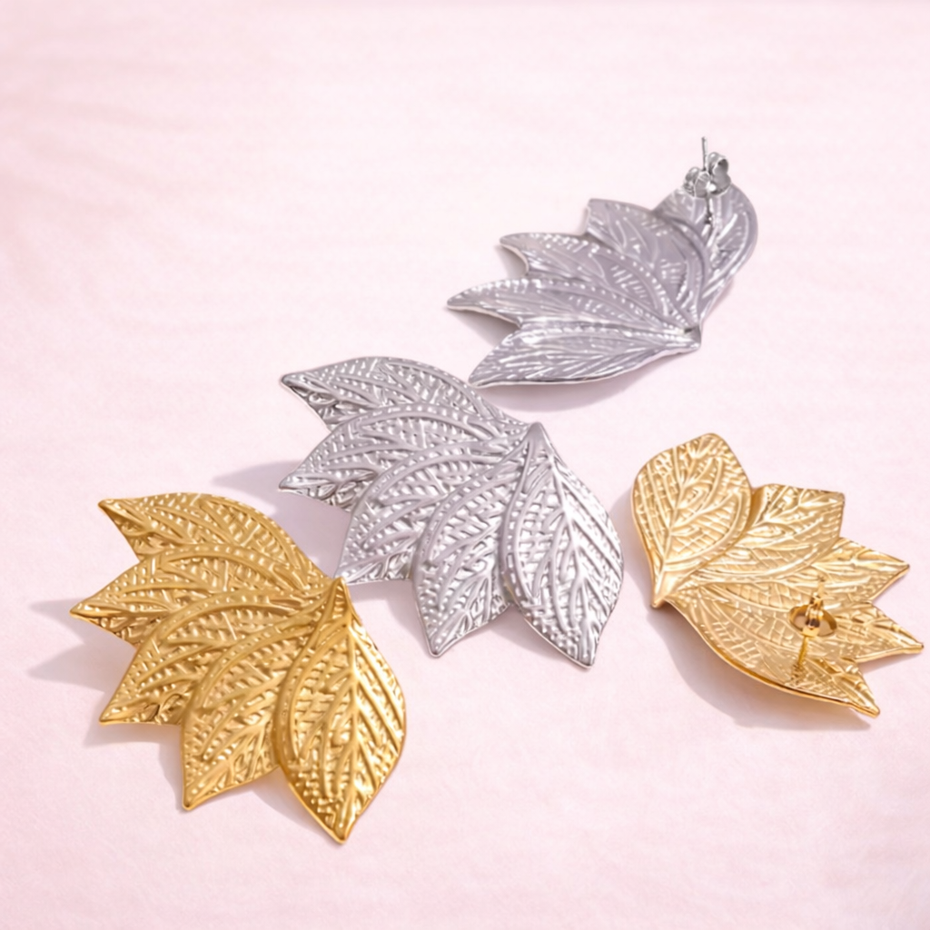 Aretes 5 hojas