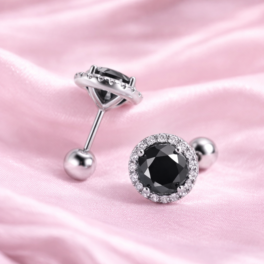 Aretes Halo Royale Moissanite