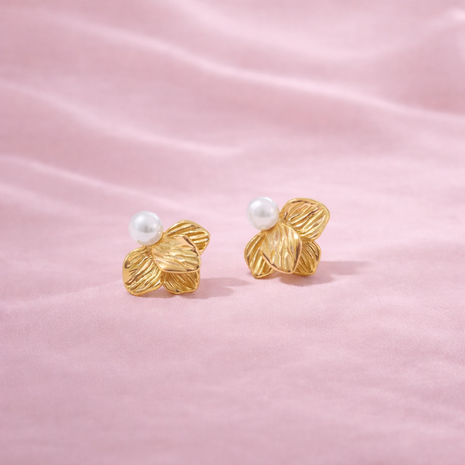 Aretes Flor Perla