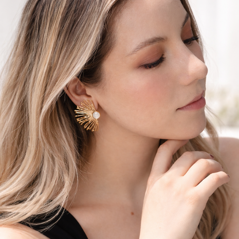 Aretes Sol Nacarado