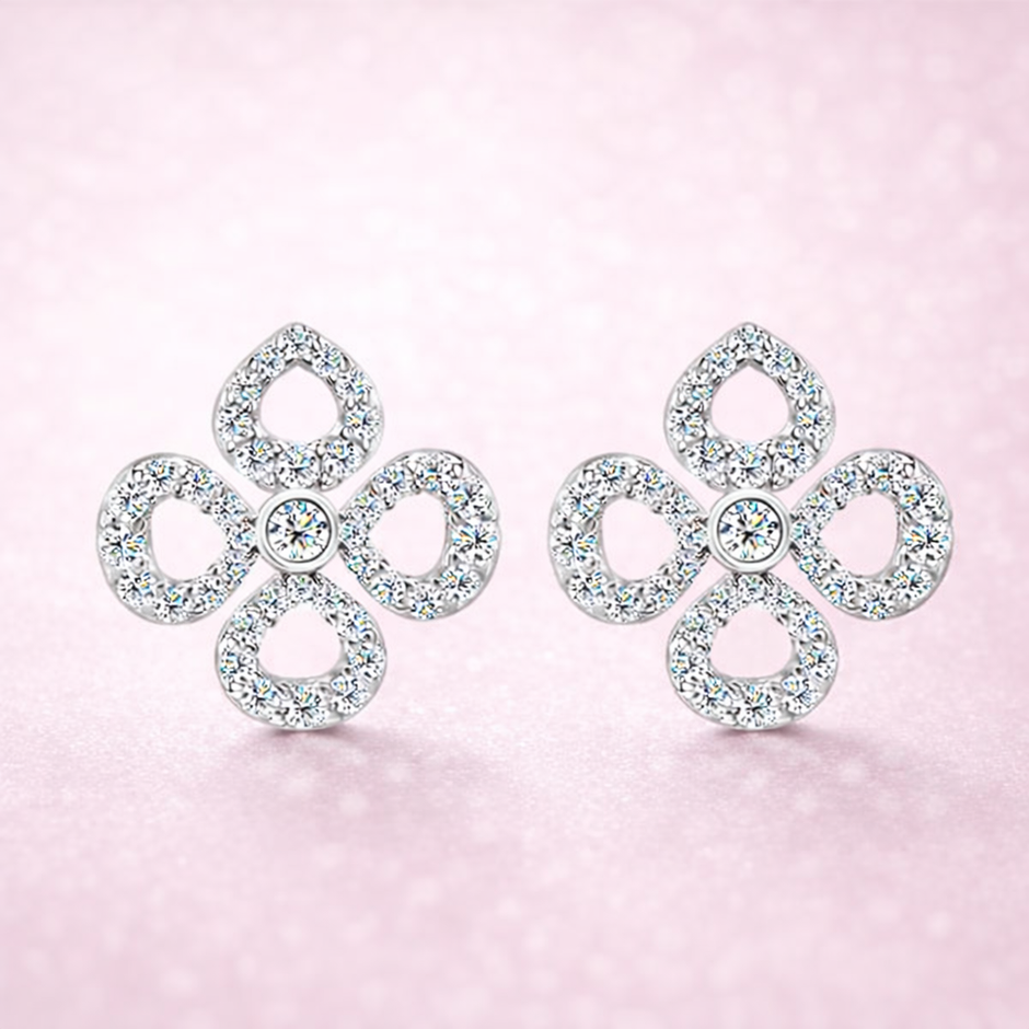 Aretes Flor Celeste