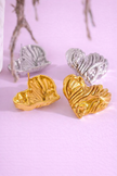 Aretes corazón textura