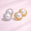 Aretes Round Pearl