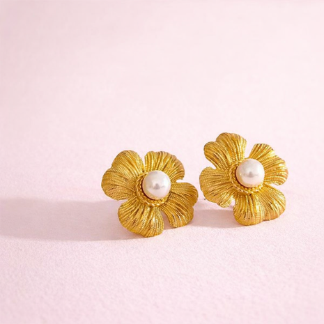 Aretes Flor de perla
