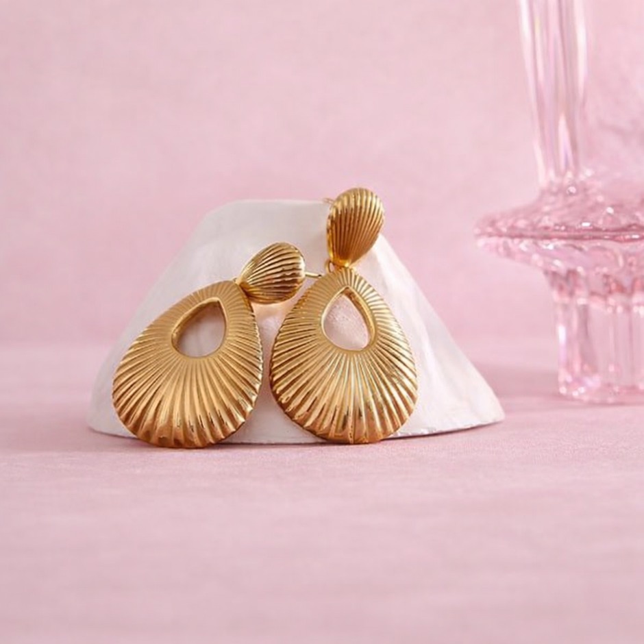 Aretes Brisa Dorada & Plata Marina