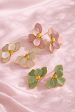 Aretes media flor multicolor