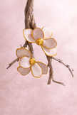 Aretes media flor multicolor