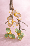 Aretes media flor multicolor