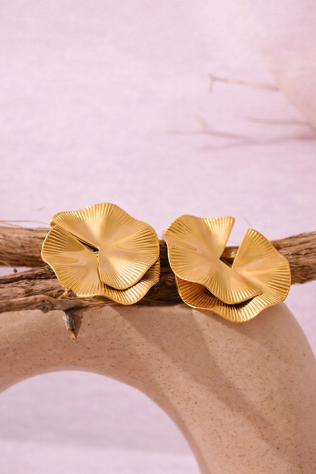 Aretes Ginkgo Dore