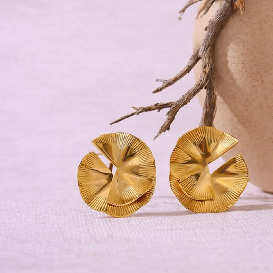 Aretes Ginkgo Dore