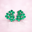 Aretes Ágata verde floral