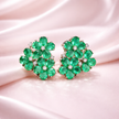 Aretes Ágata verde floral